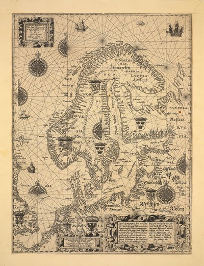 The map is published in Amsterdam (1610) and shows Scandinavia, Norway by Cornelis Doedsz